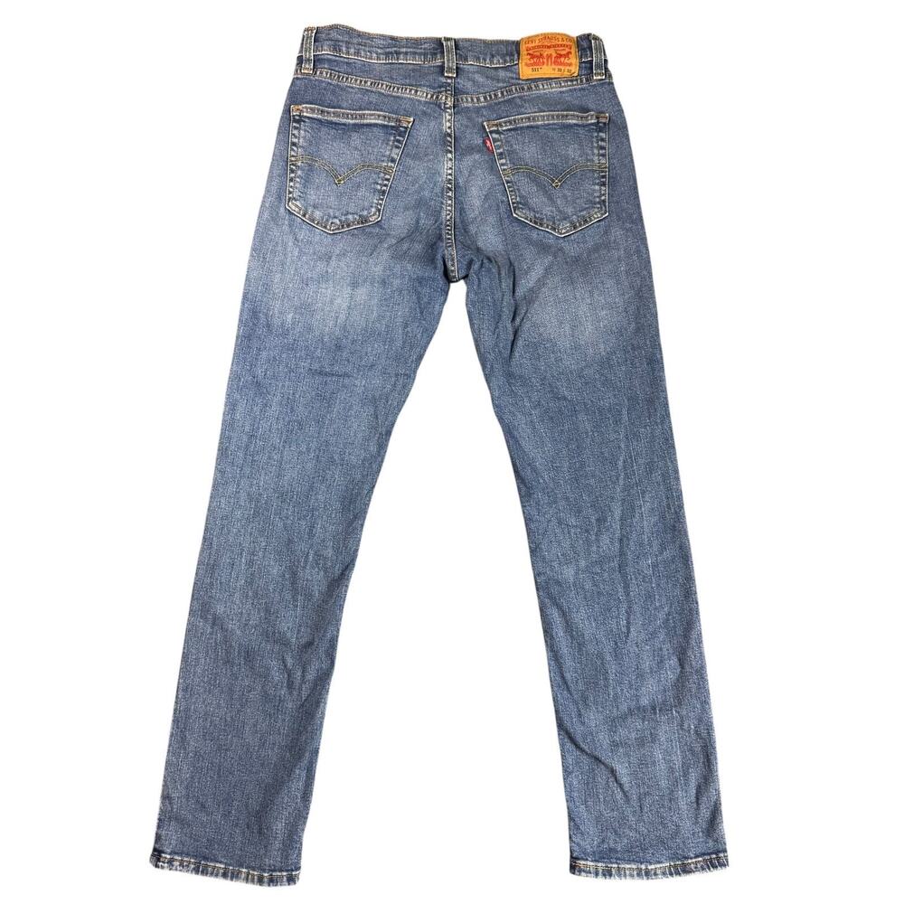Levis 511 Jeans Mens 33x32 Blue Medium Wash Stretch Straight Leg